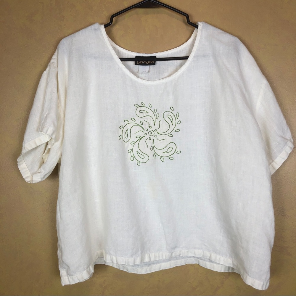 Woman’s blouse, size large, 100% linen
